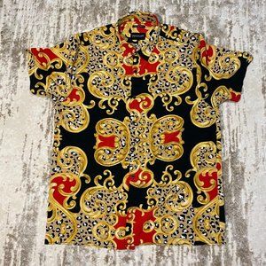 'DRILL CLOTHING' VERSACE MEDUSA STYLE GREEK GOLD S